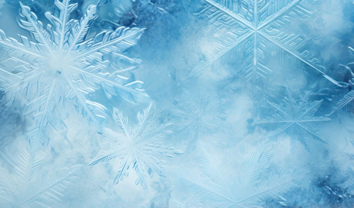 mur de glace sculpté par la cristallisation du froid intense